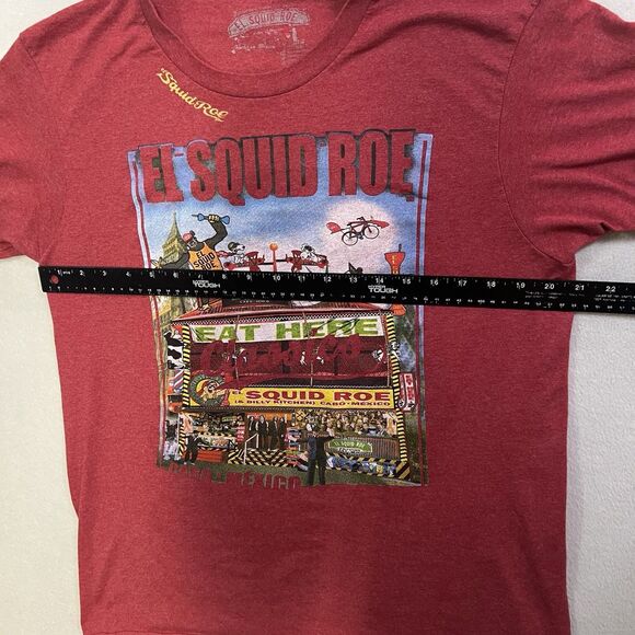 Vintage El Squid Roe Mexico Tourist T-Shirt Men’s Size Large Red Graphic Tee - Picture 4 of 9